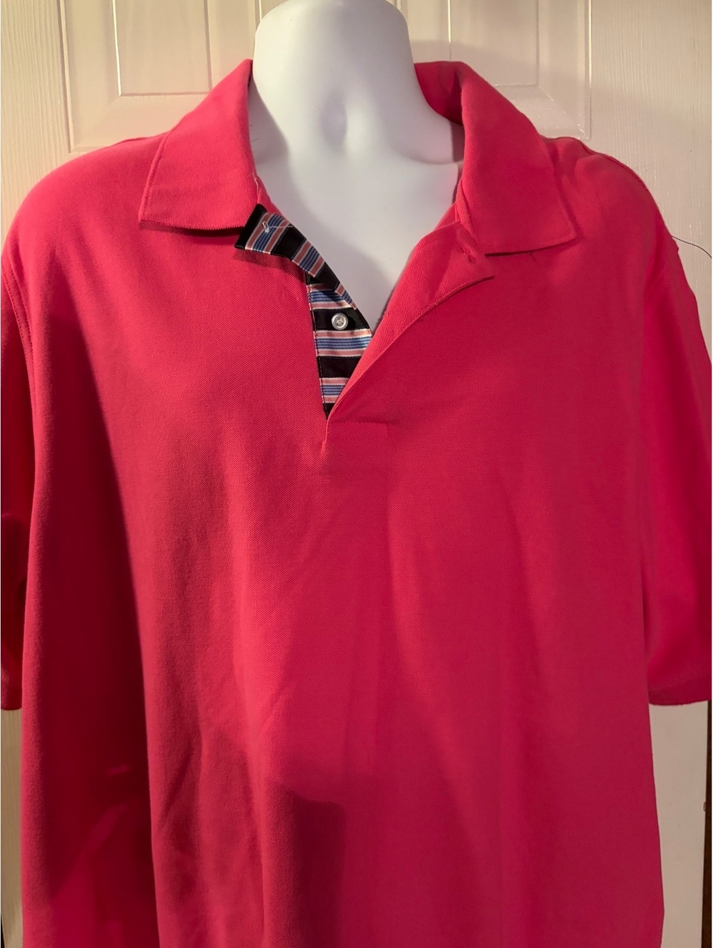 Bristol & Bull Men's 2XLT Pink Cotton Polo Shirt